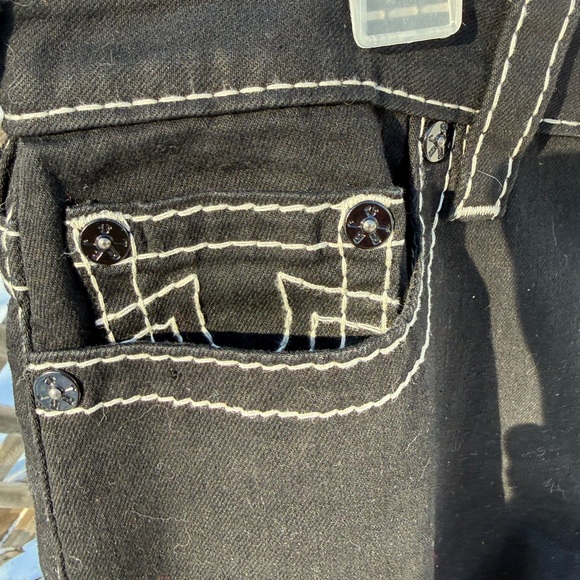 True Religion Women's Black Flare Jeans - Picture 7 of 14